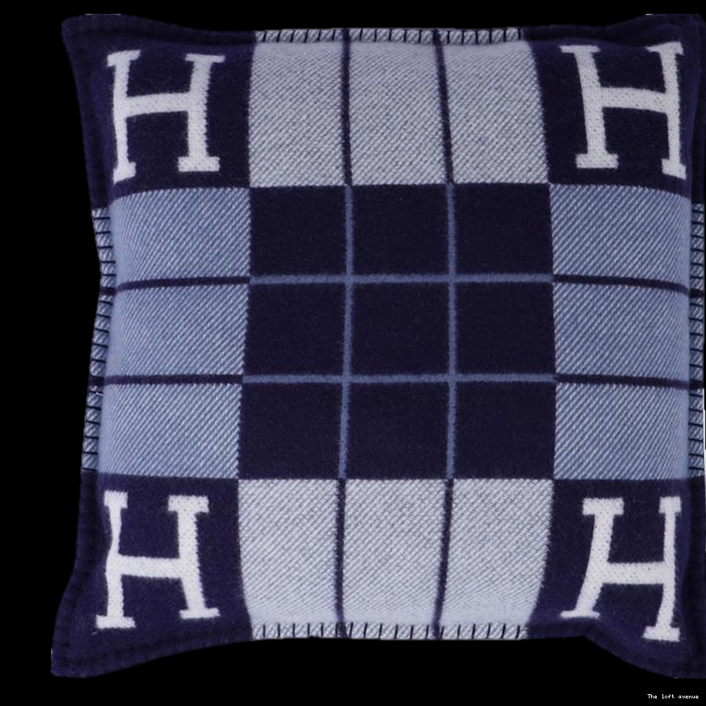 PILLOW THROW STRIPE WOOL HERMES 0714